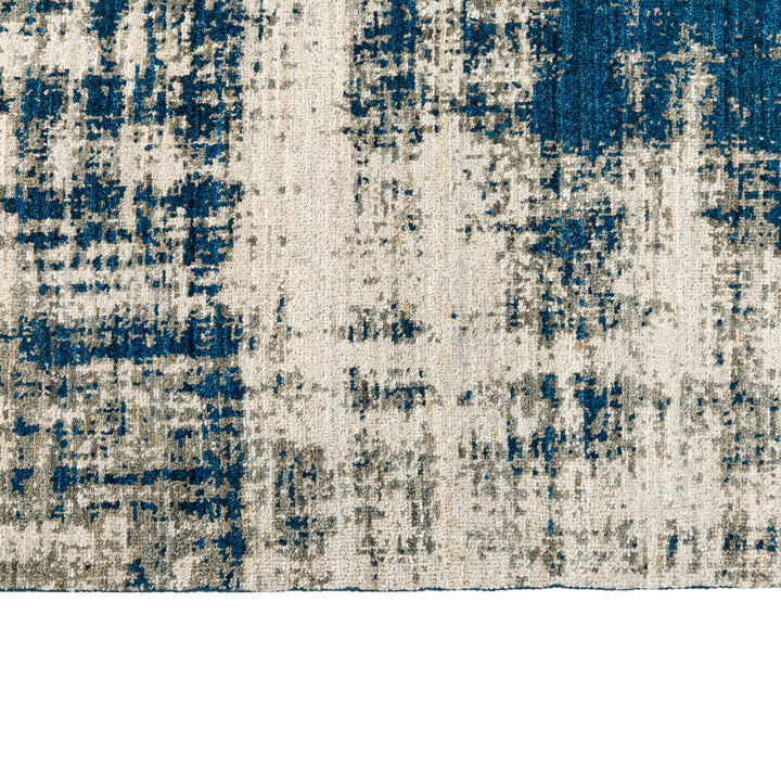 Blue & Green Stelle Distressed Contemporary Wool Rug - 9' x 12'5"