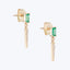 Diamond and Emerald Drop Earrings Default Title