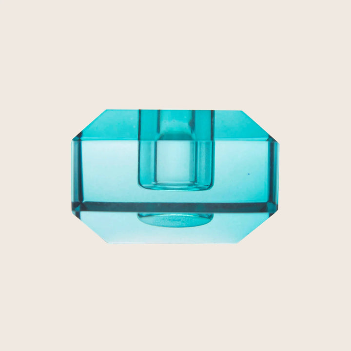 Simple Crystal Candle Holder Petrol