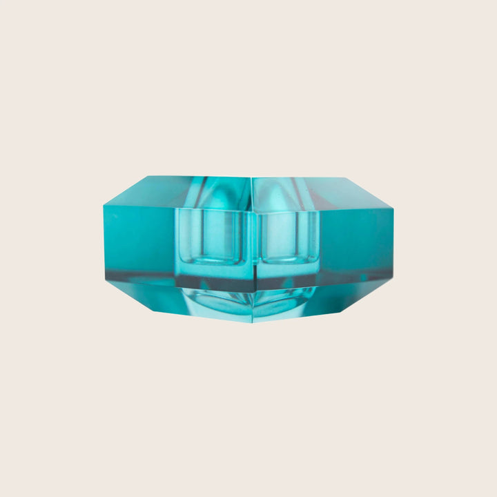Simple Crystal Candle Holder Petrol