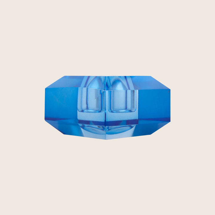 Simple Crystal Candle Holder Cobalt