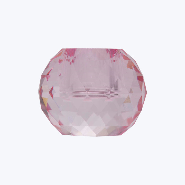 Disco Crystal Candle Holder Light Pink