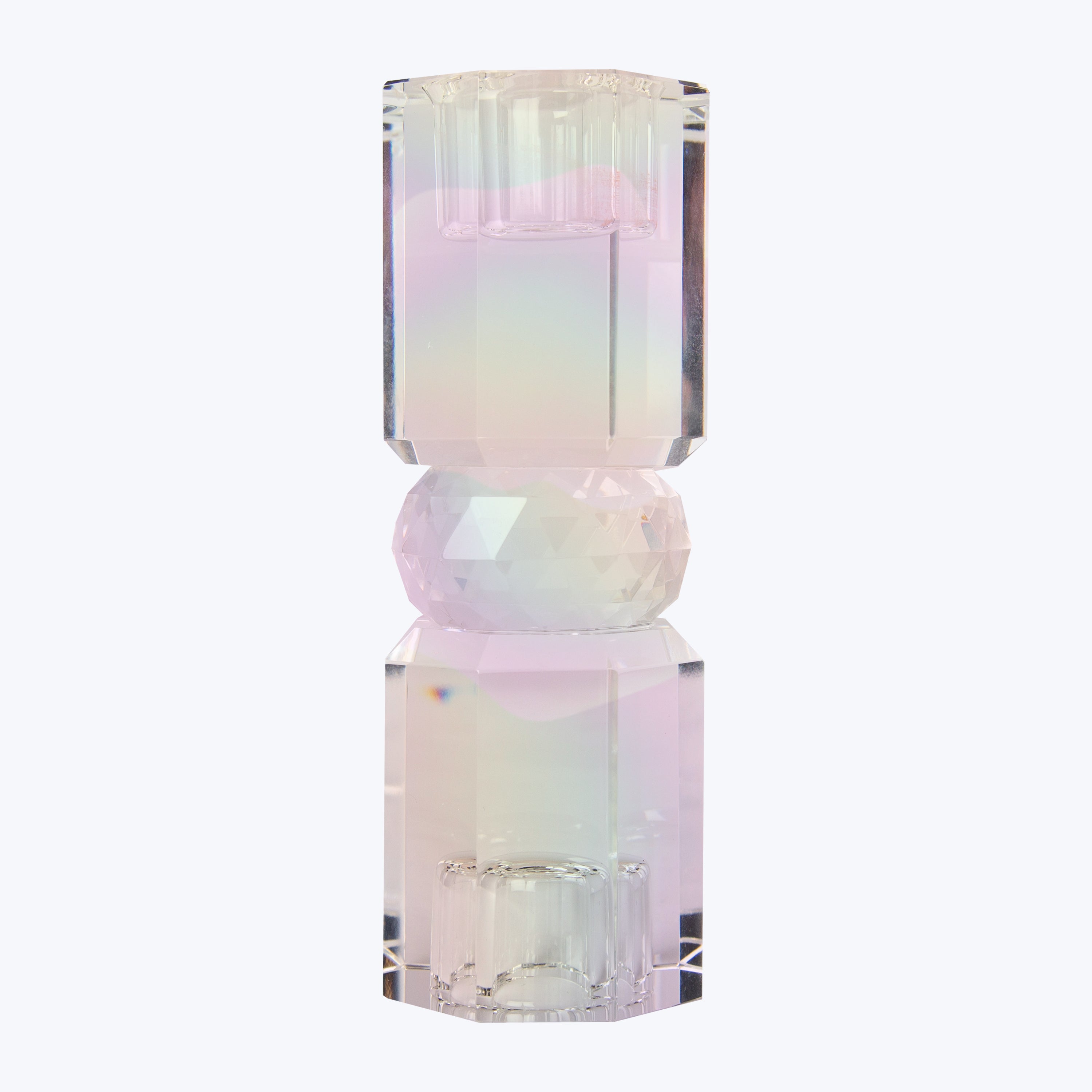 Ornamental Crystal Candle Holder Rainbow