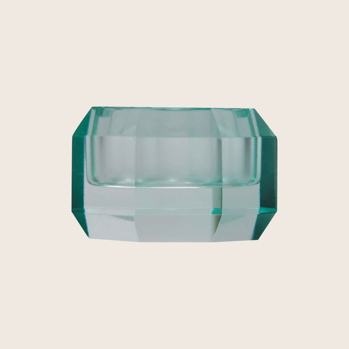 Round Crystal Candle Holder Light Mint
