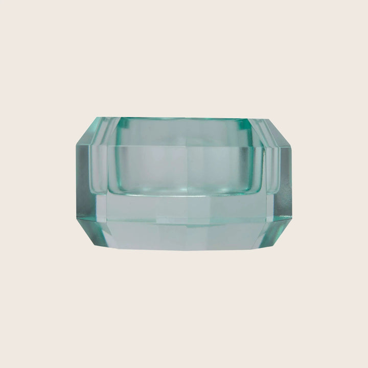 Round Crystal Candle Holder Light Mint