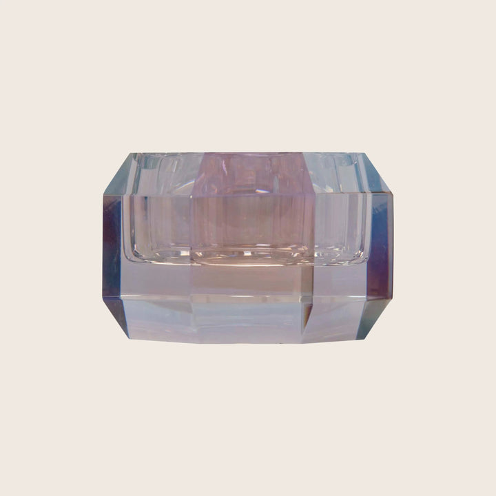Round Crystal Candle Holder Rainbow