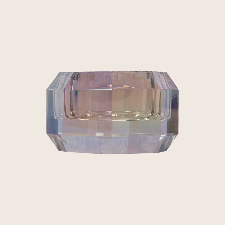 Round Crystal Candle Holder Rainbow
