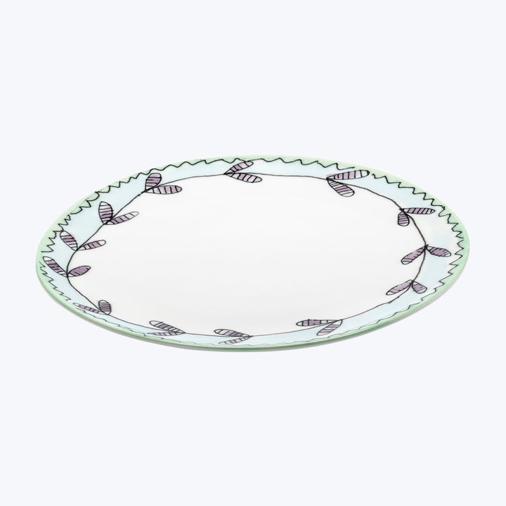 Midnight Flowers Dessert Plate Blossom Milk