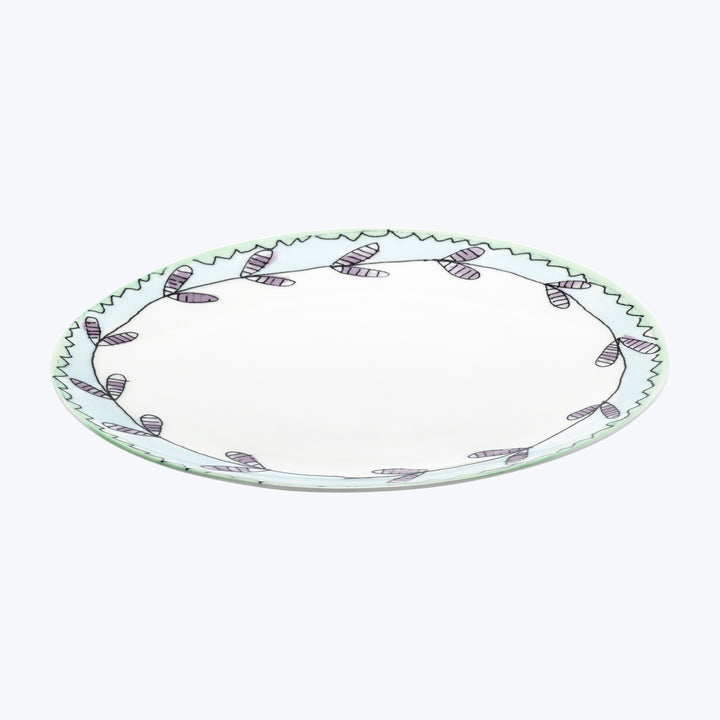 Midnight Flowers Salad Plate Blossom Milk