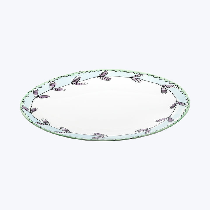 Midnight Flowers Dinner Plate Blossom Milk