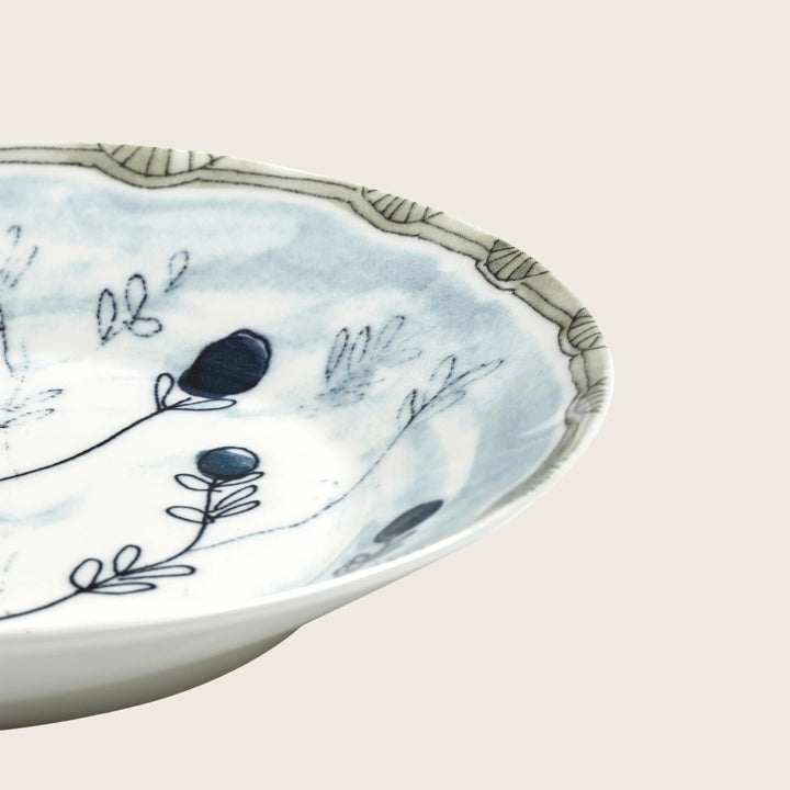 Midnight Flowers Pasta Bowl Mirtillo Tea