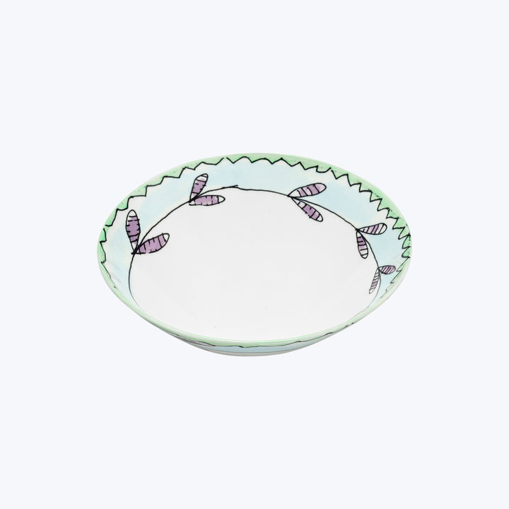 Midnight Flowers Low Soup Bowl Blossom Milk