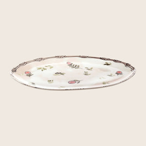 Midnight Flowers Small Oval Serving Plate