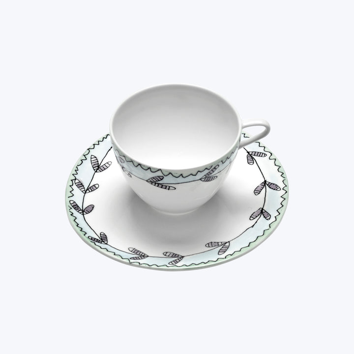 Midnight Flowers Coffee Cup + Saucer Blossom Milk