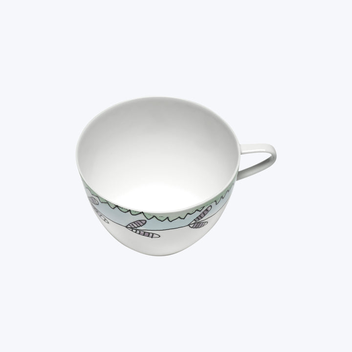 Midnight Flowers Cappuccino Cup Blossom Milk