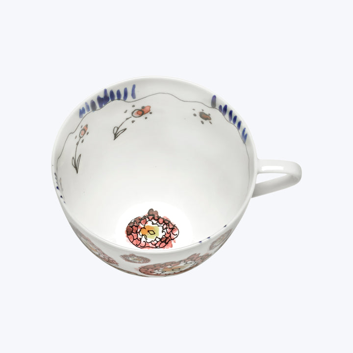 Midnight Flowers Cappuccino Cup Anemone Milk