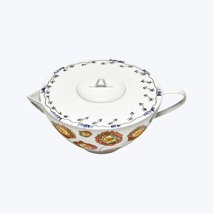 Midnight Flowers Tea Pot