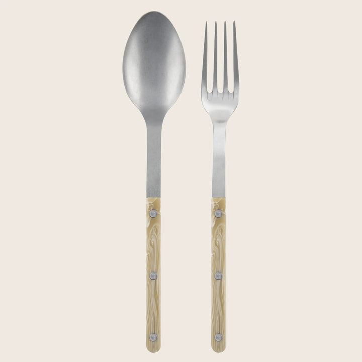 BISTROT 2 PIECE SERVING SET FAUX HORN