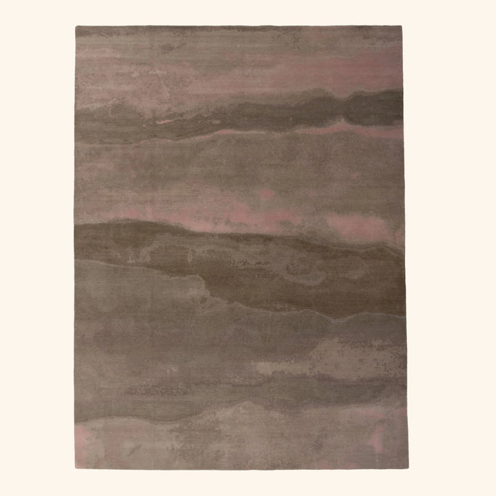 Contemporary Handknottted Wool/Silk Rug - 9' x 12'