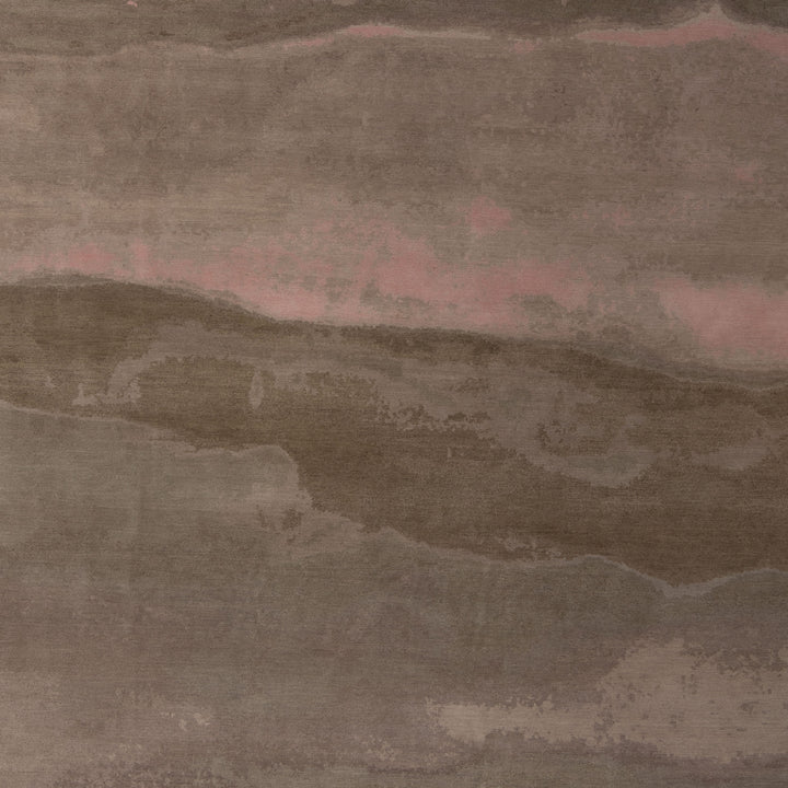 Contemporary Handknottted Wool/Silk Rug - 9' x 12'