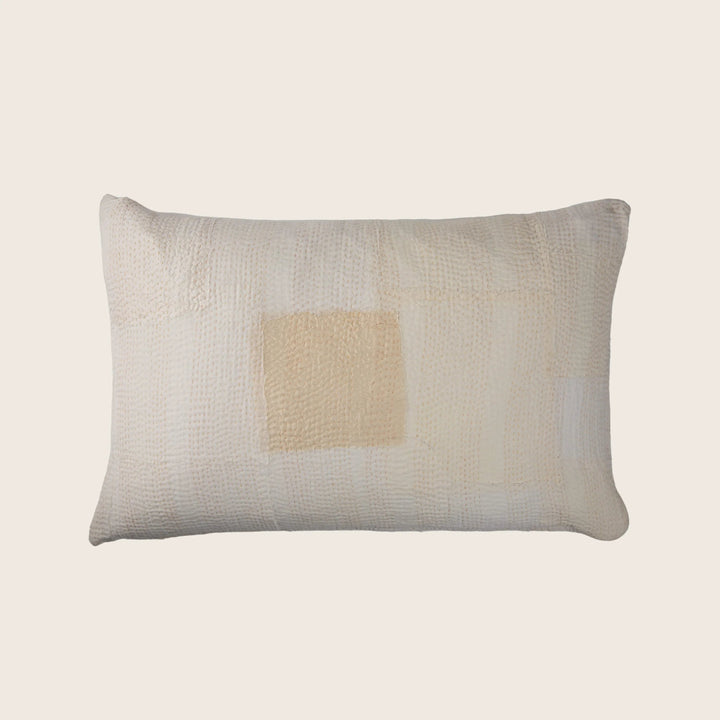 Agent White Mosaic Fray Pillow