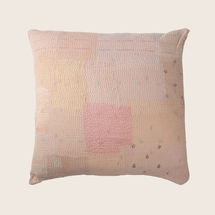 Dusty Pink Mosaic Fray Pillow