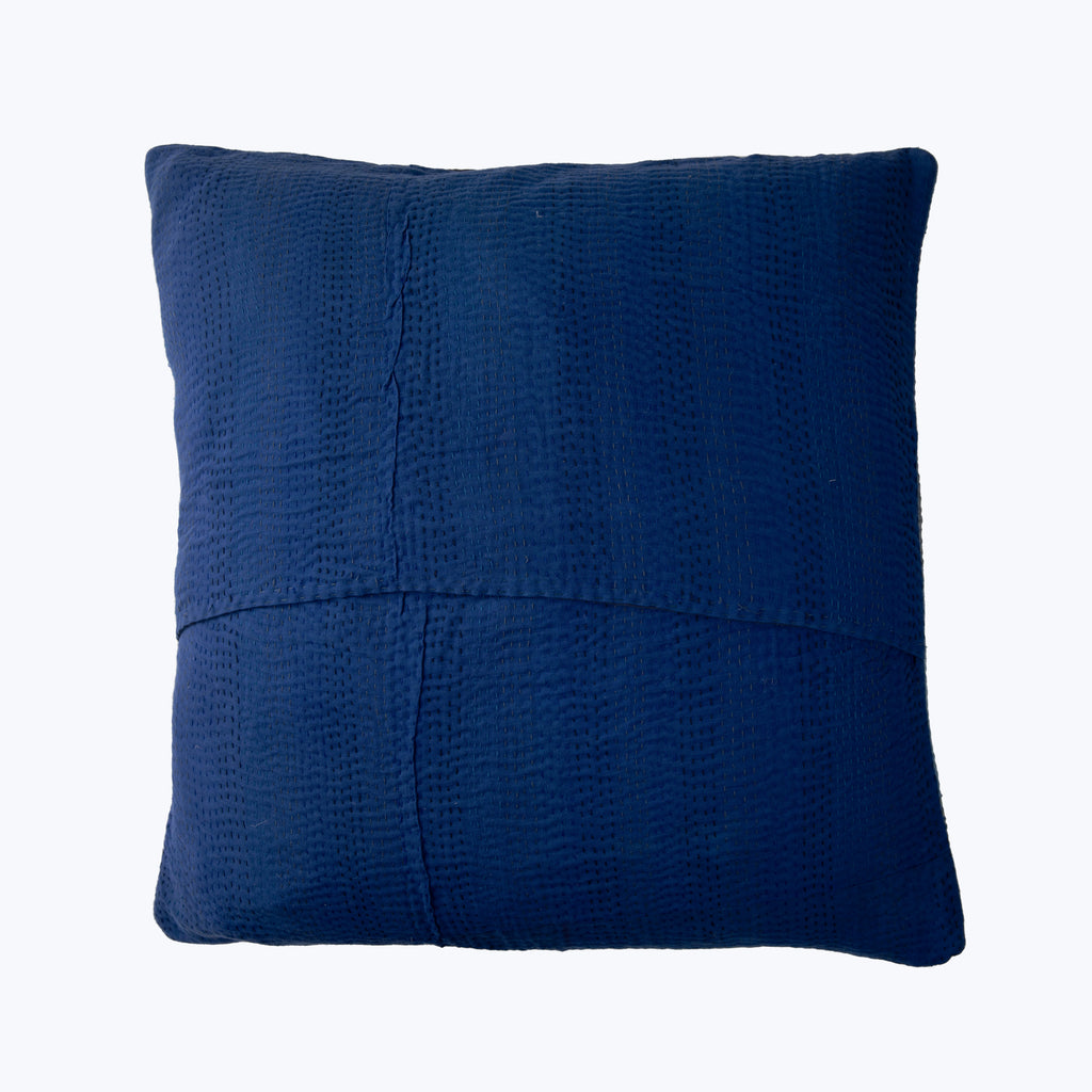 Blue Landscape Handmade Kantha Pillow