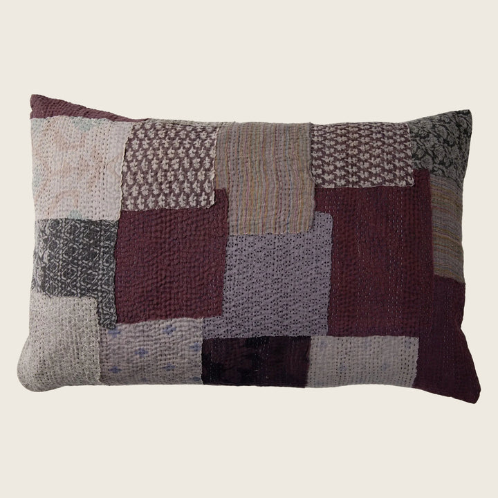 Chocolate Ombre Patch Pillow