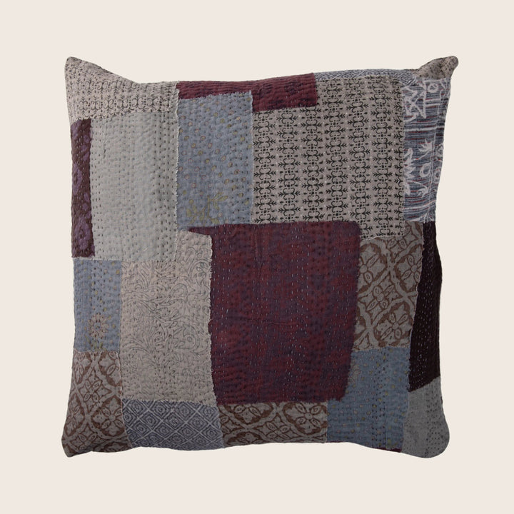 Chocolate Ombre Patch Pillow