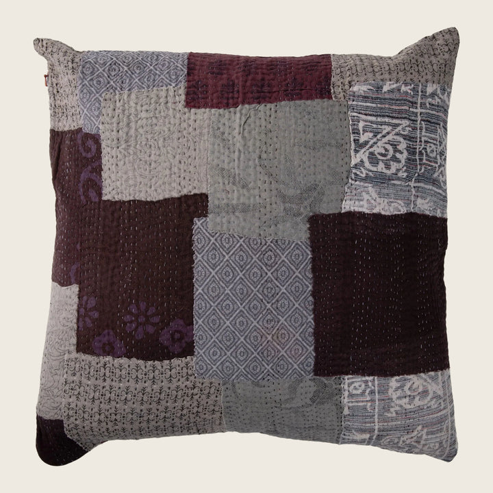 Chocolate Ombre Patch Pillow