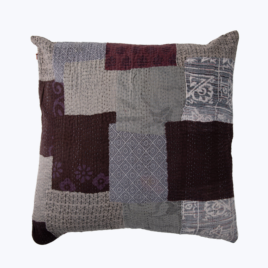 Chocolate Ombre Patch Pillow