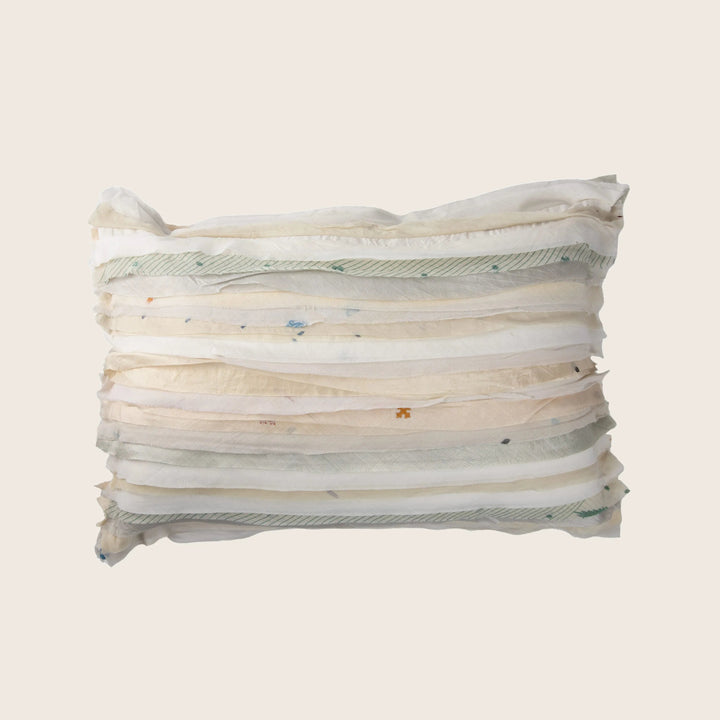 White Wavy Stripe Pillow
