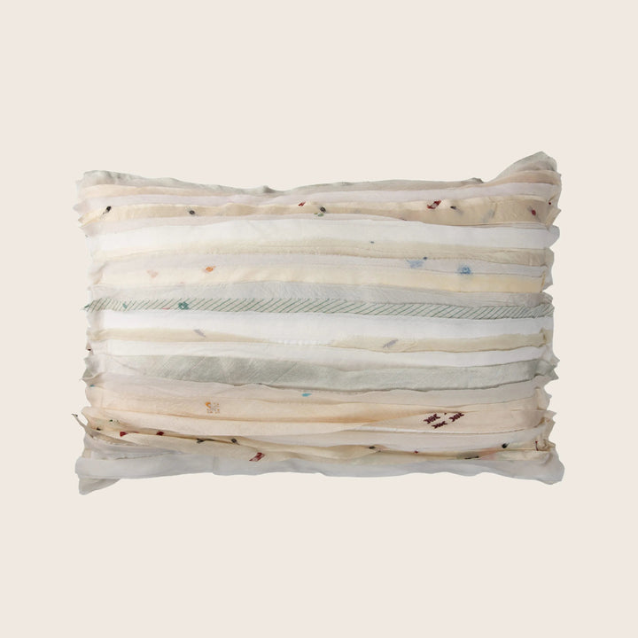 White Wavy Stripe Pillow