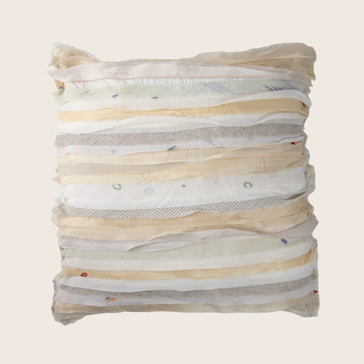 White Wavy Stripe Pillow