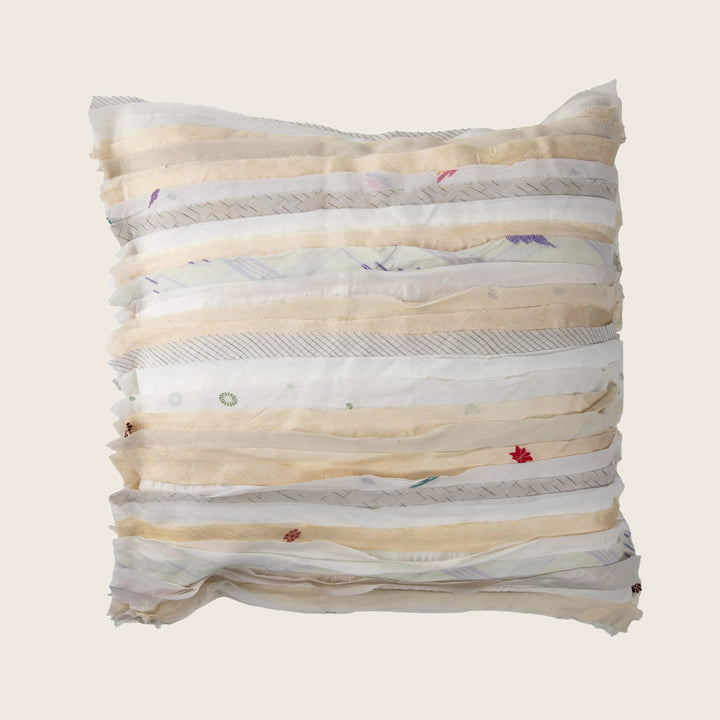 White Wavy Stripe Pillow