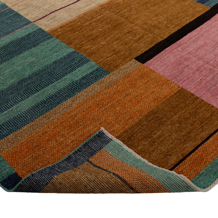 Abstract Wool Rug - 8' x 10'