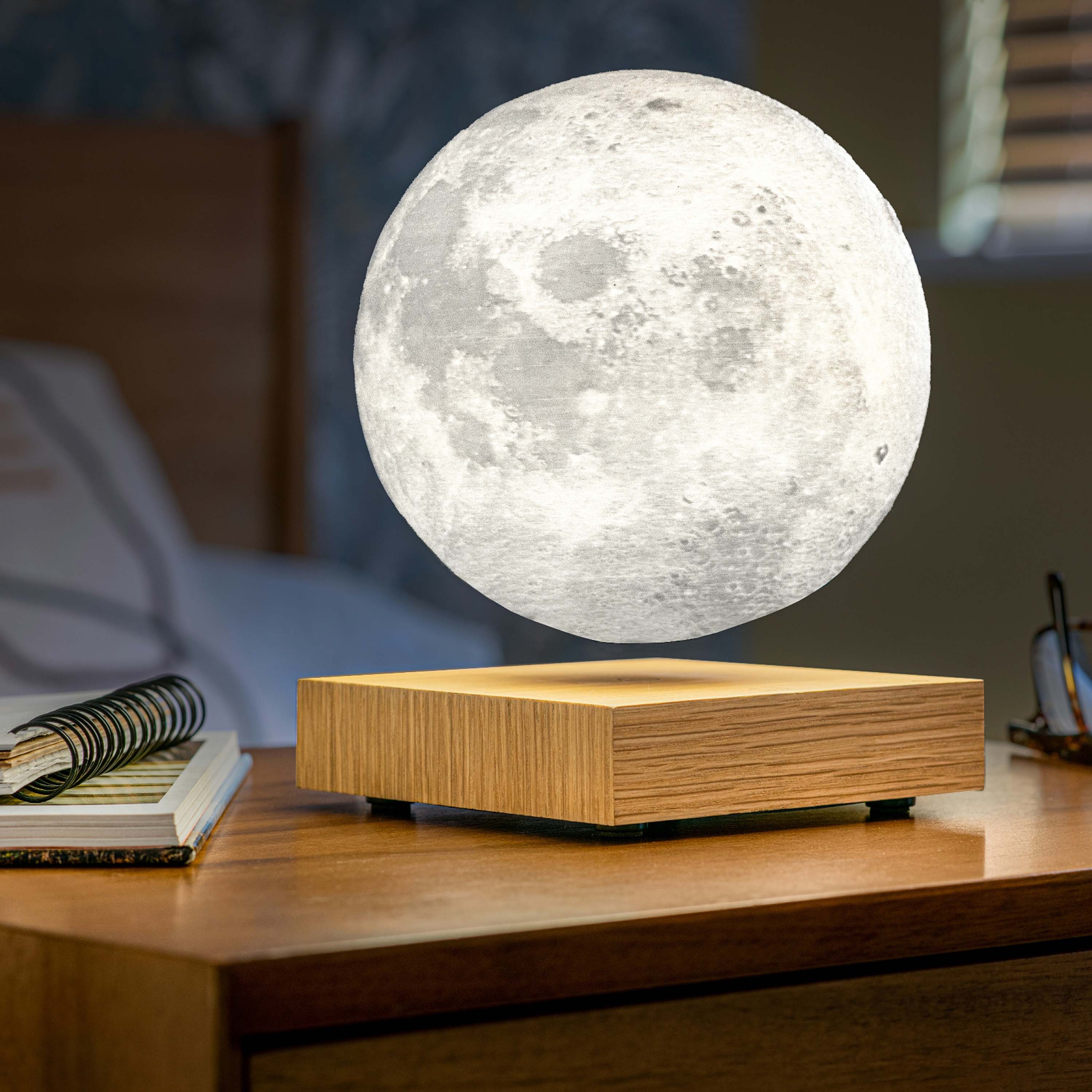 Smart Moon Lamp, White Ash White-Ash / Wood + Acrylic