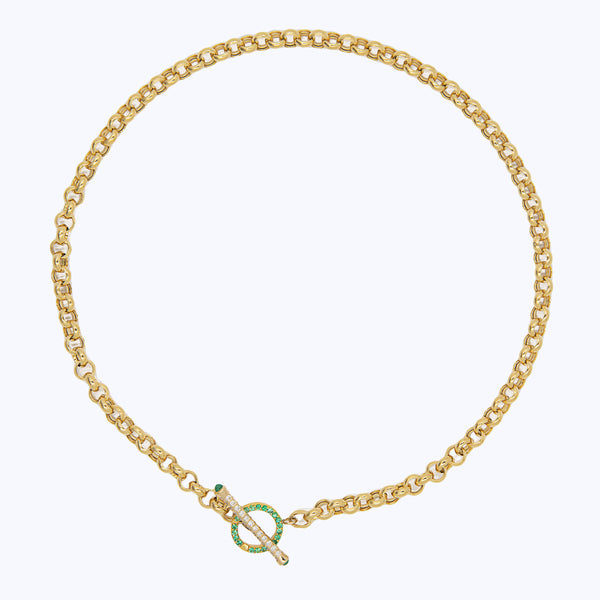 Rolo Chain with Toggle (Emerald Clicker)