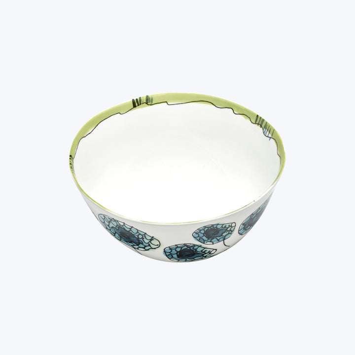 Midnight Flowers Soup Bowl Anemone Vaniglia