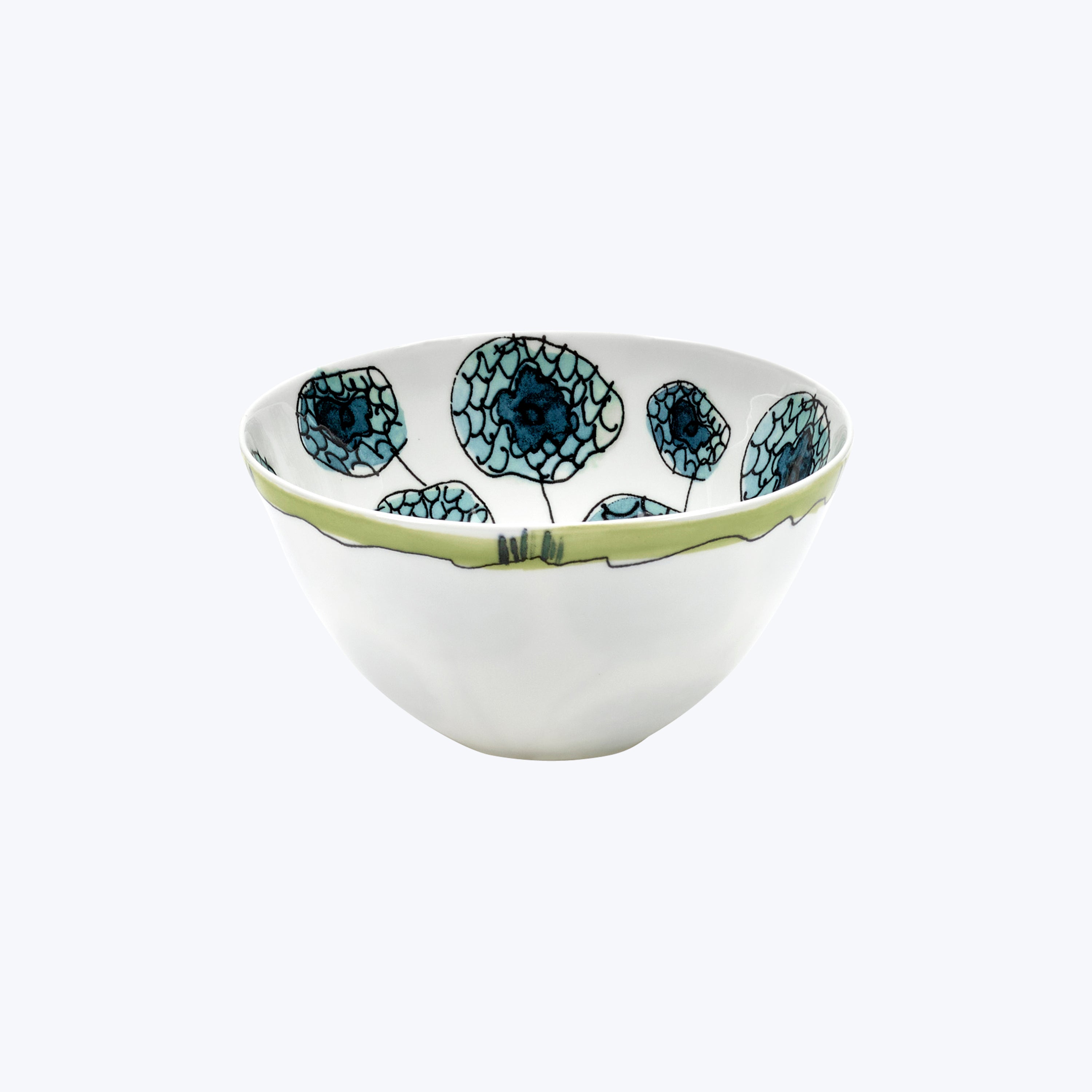 Midnight Flowers Cereal Bowl Anemone Vaniglia