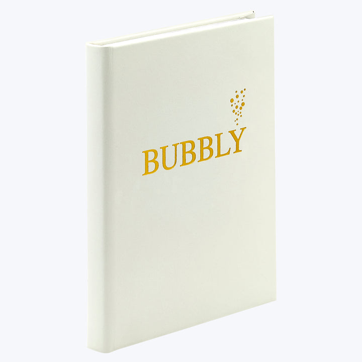 Special edition book 'BUBBLY' with elegant gold design.