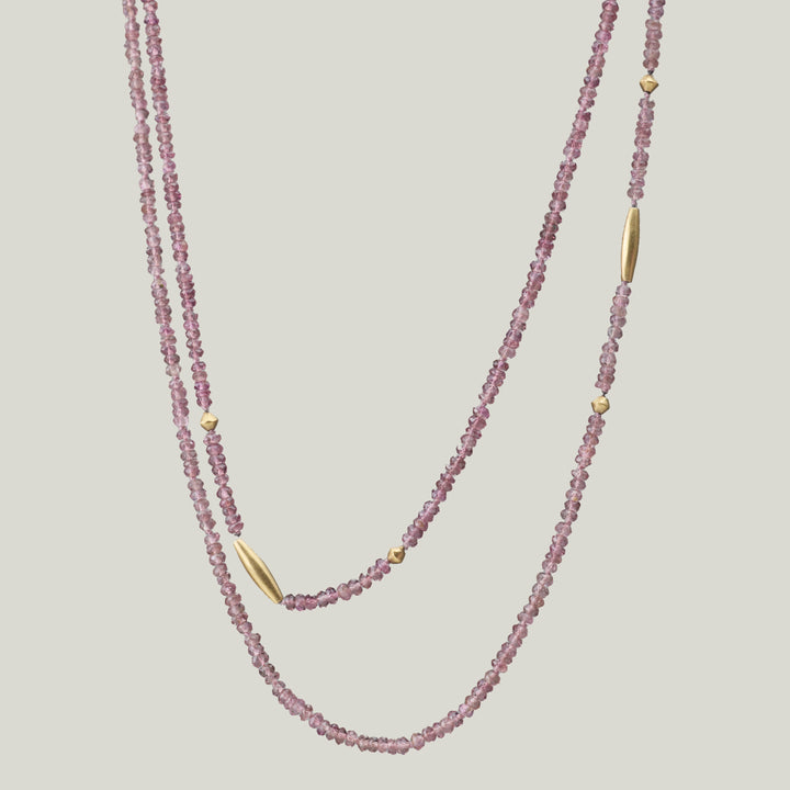 Pink Tourmaline Handmade Beaded Necklace