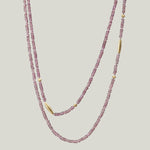 Pink Tourmaline Handmade Beaded Necklace