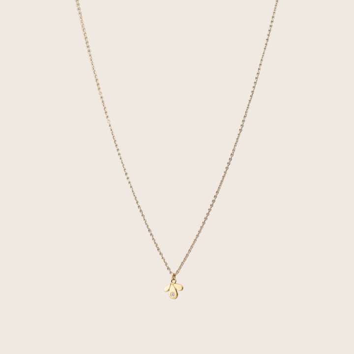 Charm Leaf Trio Diamond Necklace