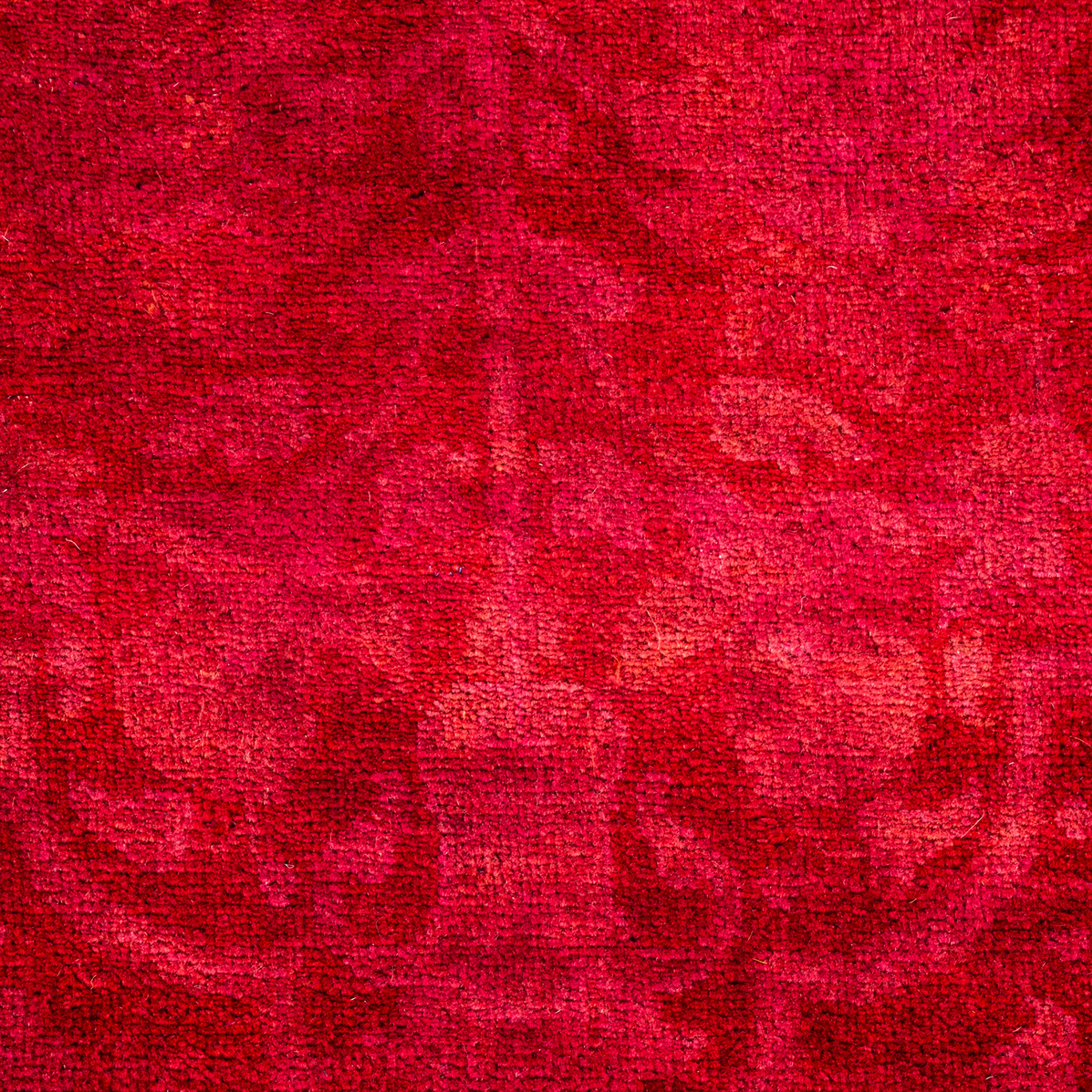 Overdyed Red Wool Rug - 4'1" x 6'2" Default Title