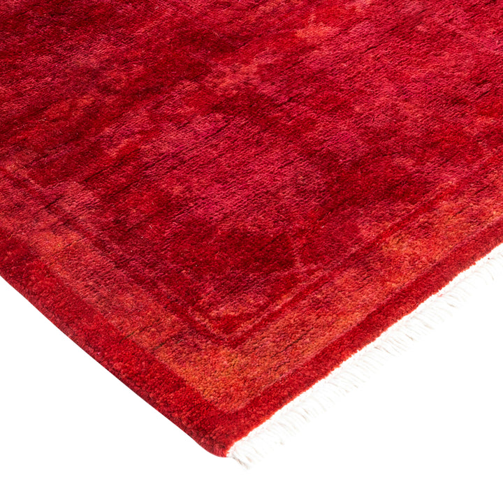 Overdyed Red Wool Rug - 4'1" x 6'2" Default Title