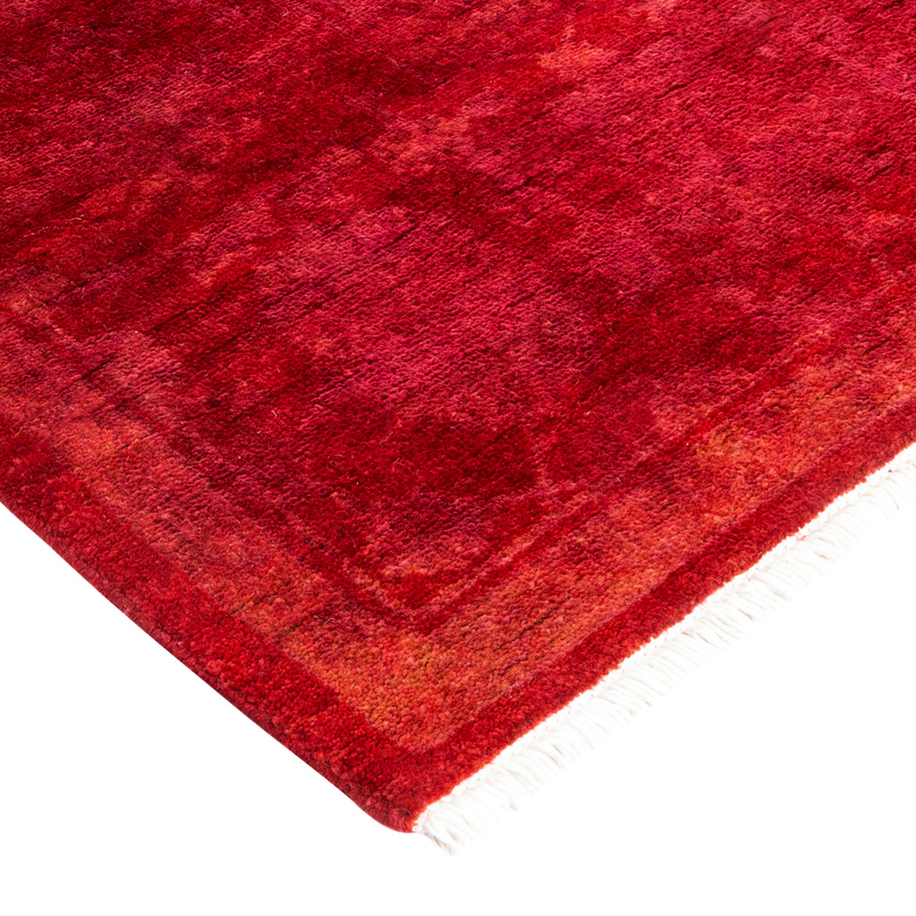 Overdyed Red Wool Rug - 4'1" x 6'2" Default Title