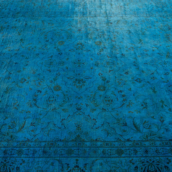 Overdyed Blue Wool Rug - 6'2" x 8'5" Default Title