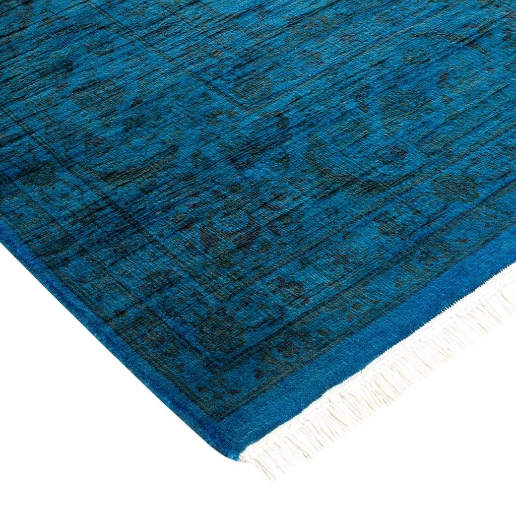 Overdyed Blue Wool Rug - 6'2" x 8'5" Default Title