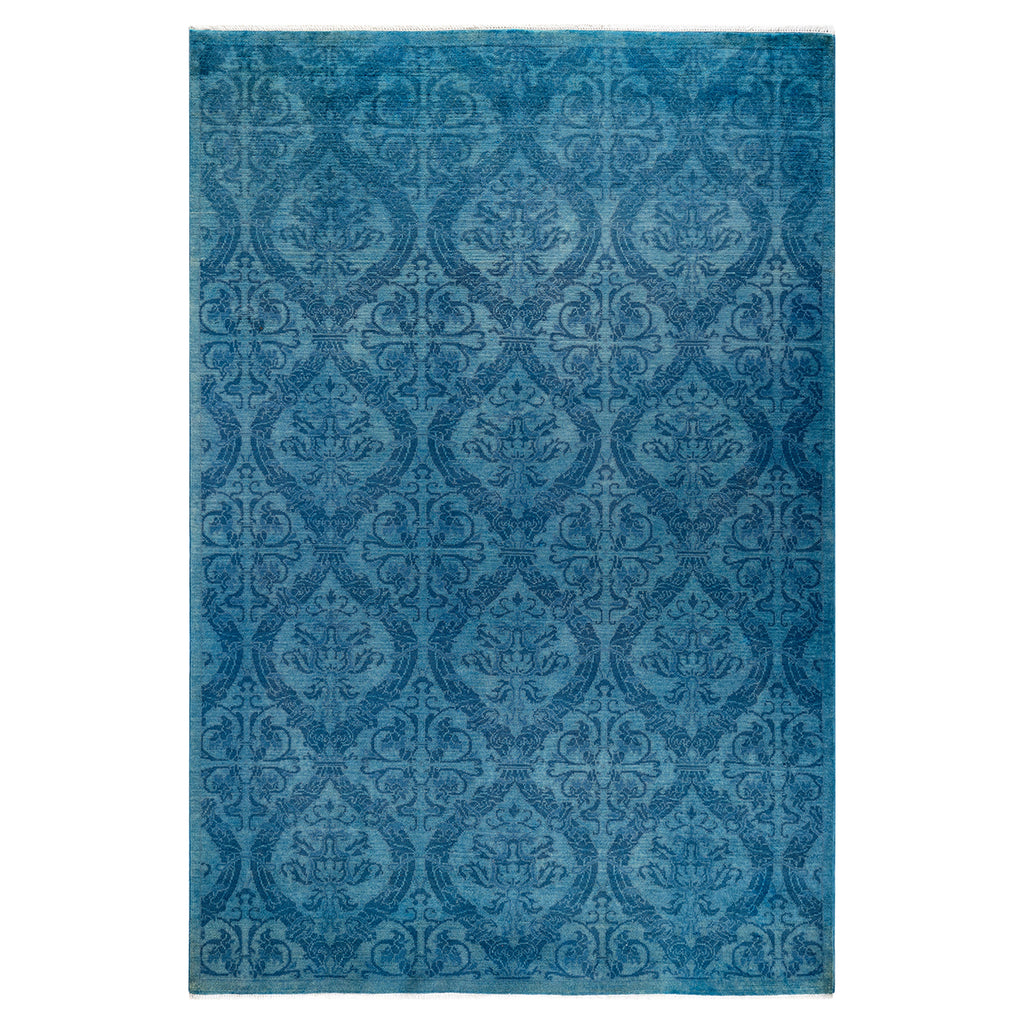 Overdyed Blue Wool Rug - 5'1" x 7'6" Default Title